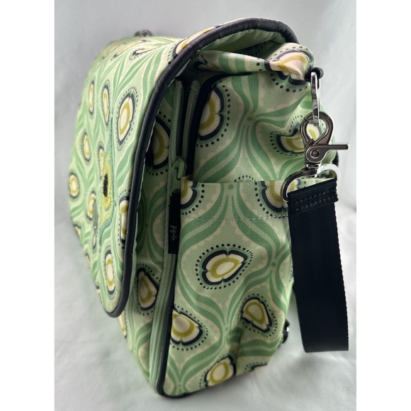 PETUNIA PICKLE BOTTOM Boxy Backpack DIAPER BAG Changing Pad Aqua Floral - Picture 6 of 13